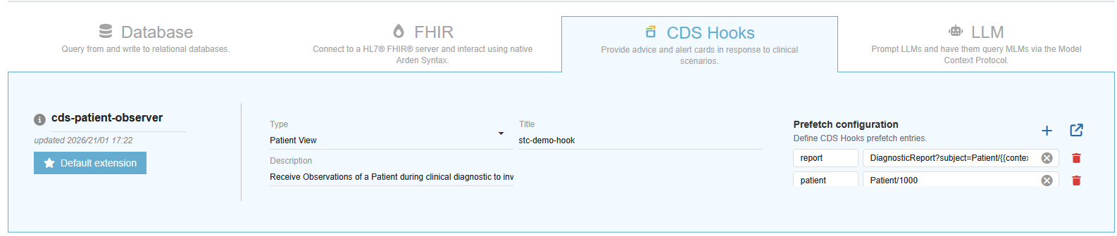 CDS hooks example config