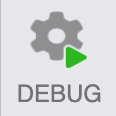 Debug panel button