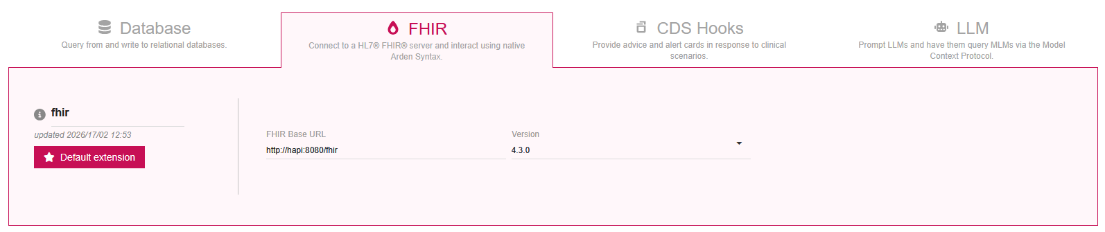 FHIR example config