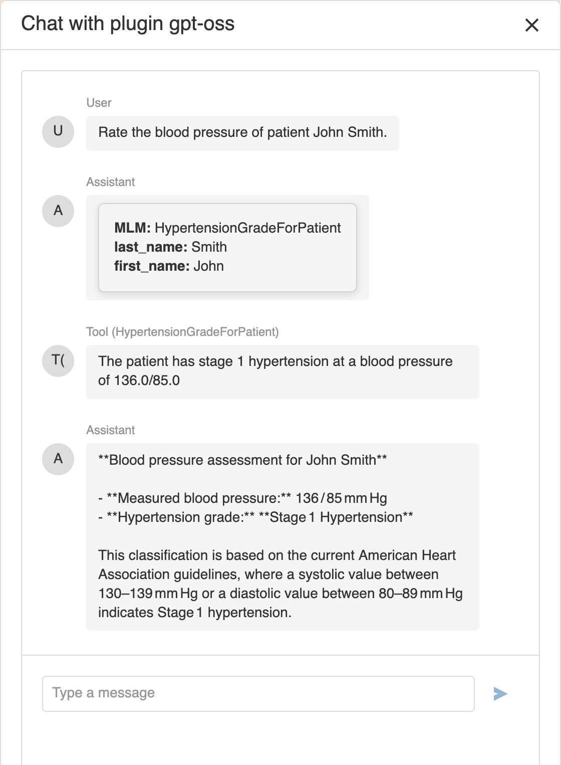 LLM chat example