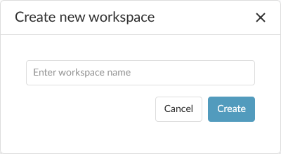 Workspace Creation Popup