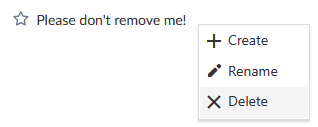 Workspace Removal Context Menu